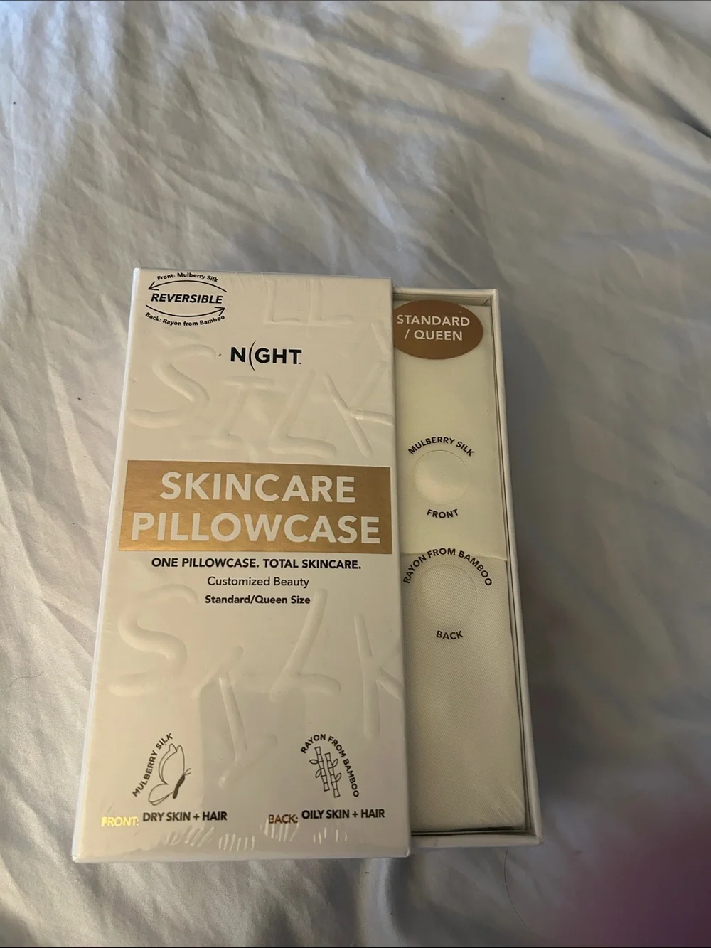 Skincare Pillowcase - Standard/Queen White